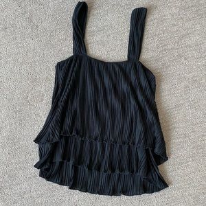 NWT Express ruffled tiered crop tank top size XS